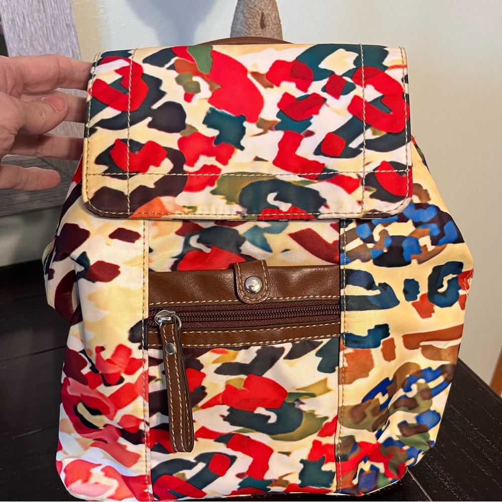 Nine West Colorful Abstract Print Backpack - Picture 4 of 9